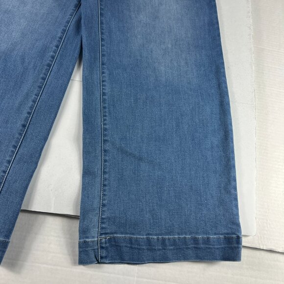 Oat New York Jeans Women's 30x29* High Rise Wide Leg Blue Faded Denim Tag 30 - Picture 3 of 16